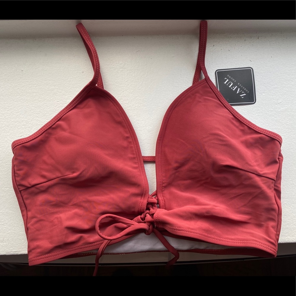 Rose Plunge Bathing Suit Top